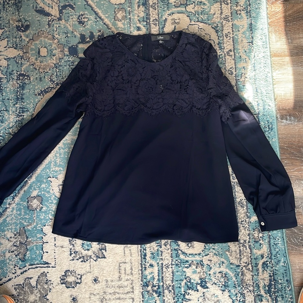 Lulus dress shirt, long sleeve with lace